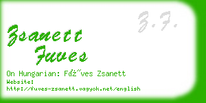 zsanett fuves business card